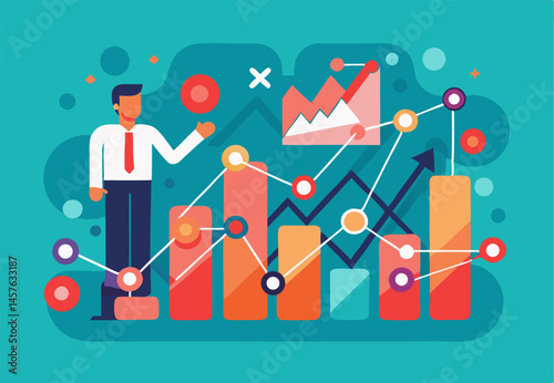 Businessman Analyzing Data Charts & Graphs
