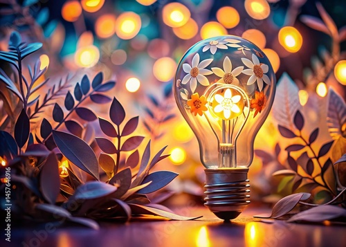Bokeh Light Bulb & Paper Shapes: Creative Abstract Photography