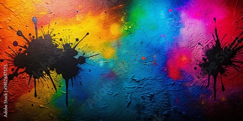 Bold Spray Paint Patterns on Handcrafted Paper: Silhouette Photography