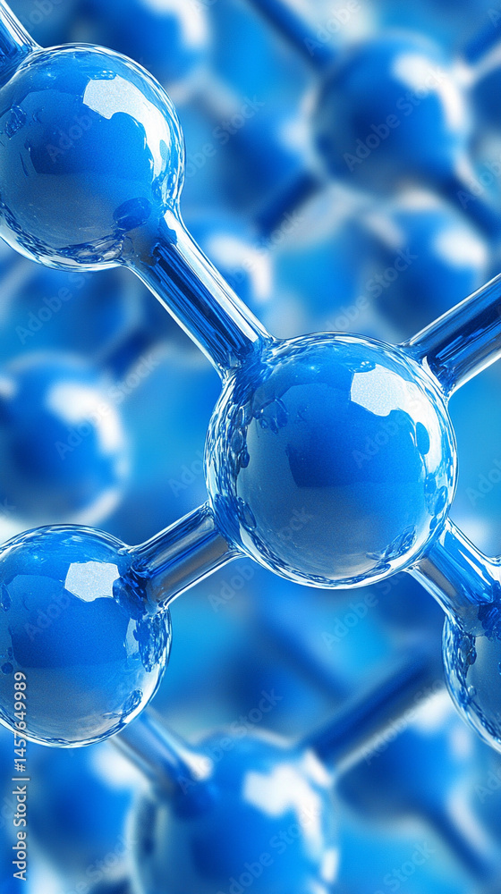Close-up macro of a nanotechnology molecular fiber reveals intricate structure and interconnections, symbolizing innovation in advanced science, material engineering, biotechnology, and medicine.