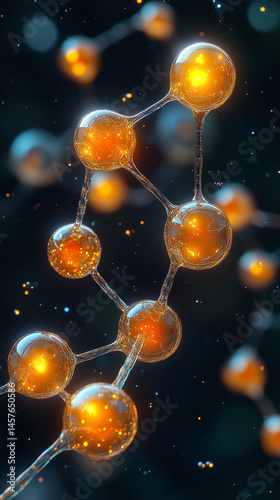 Close-up macro of a nanotechnology molecular fiber reveals intricate structure and interconnections, symbolizing innovation in advanced science, material engineering, biotechnology, and medicine.

