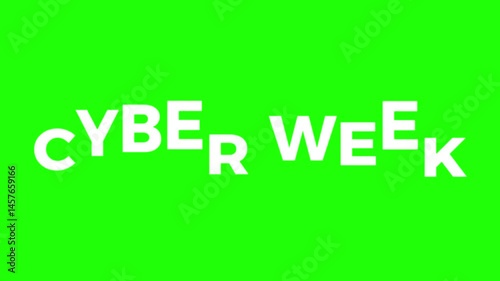 Cyber week green screen looping animation