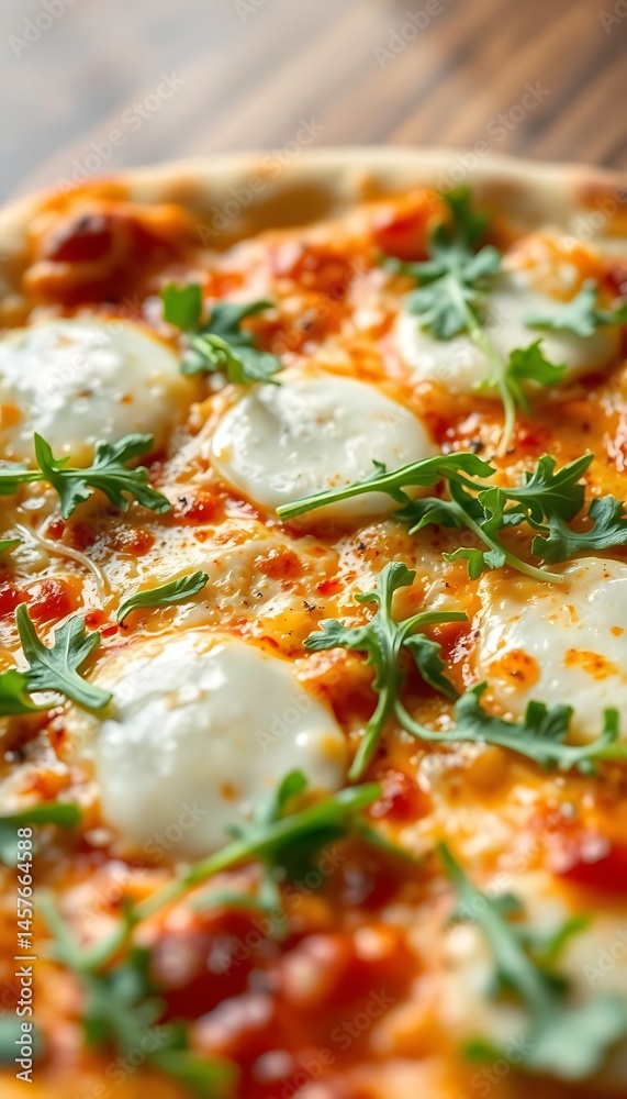 close up of a pizza on a table close up of a pizza on a table