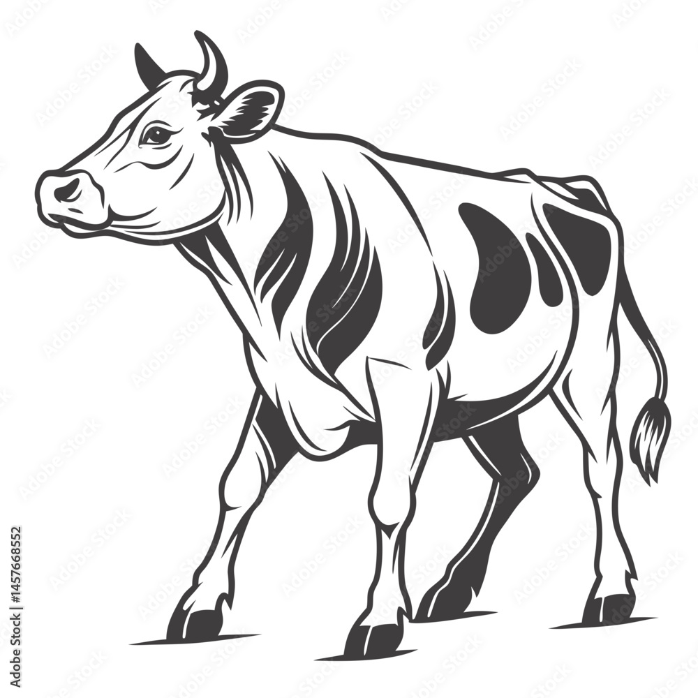 Fototapeta premium cow vector design