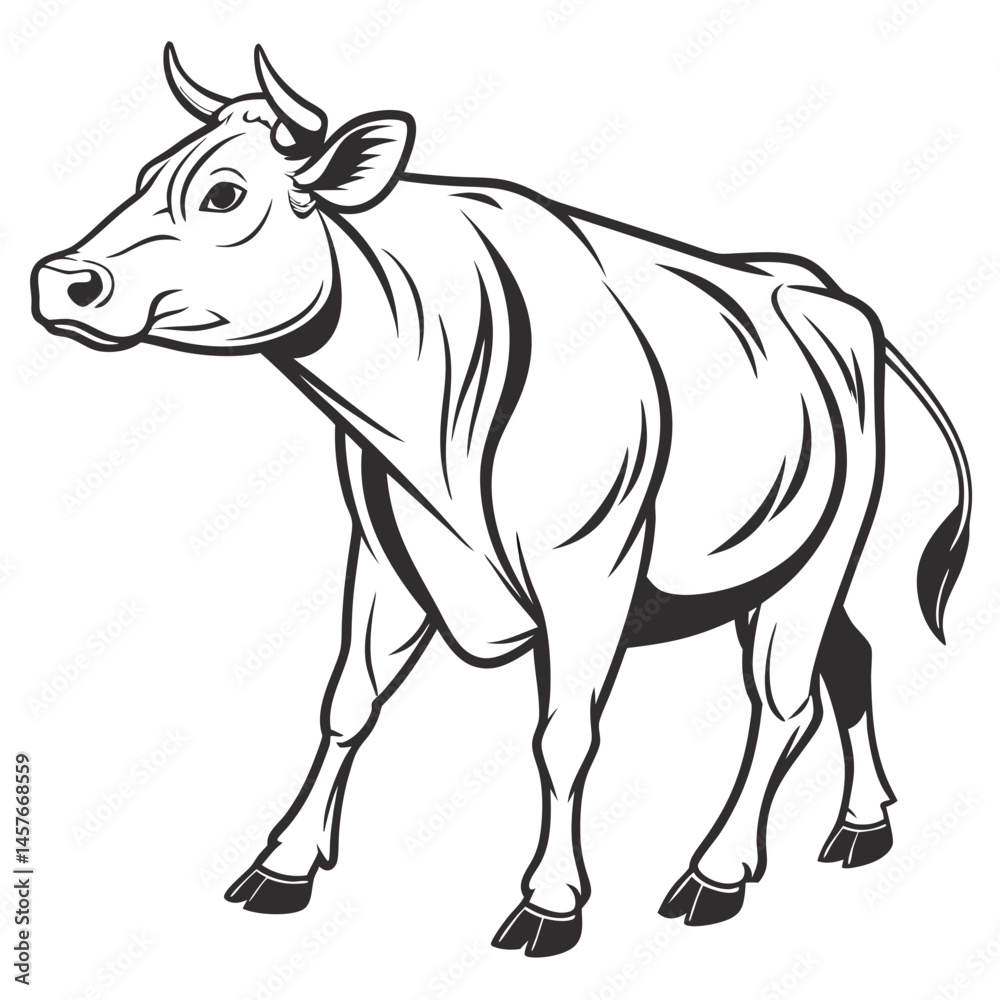 Fototapeta premium cow vector design