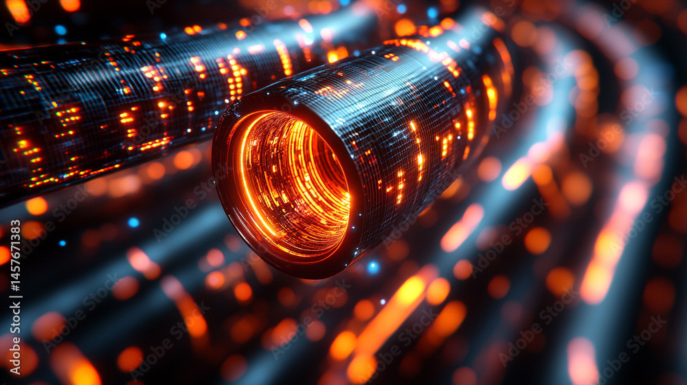 A glowing electric plasma portal pulses with vibrant energy in a dark void, symbolizing futuristic technology, dimensional gateways, and the unknown power of science and imagination.