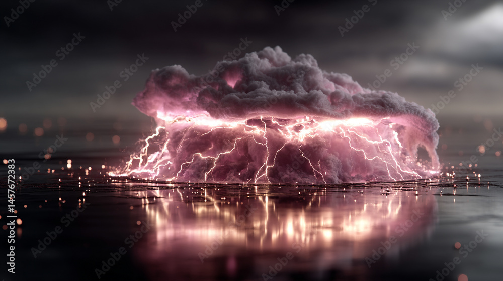 A glowing electric plasma portal pulses with vibrant energy in a dark void, symbolizing futuristic technology, dimensional gateways, and the unknown power of science and imagination.