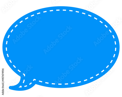 シンプルなカラーの吹き出し　丸形