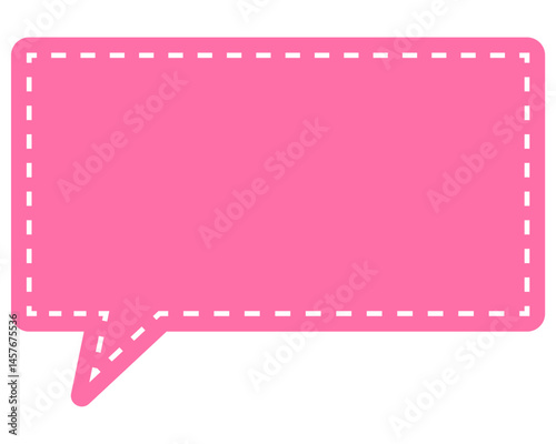 シンプルなカラーの吹き出し　四角形