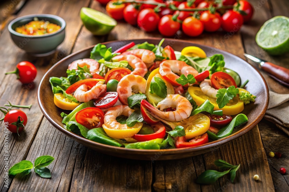 Delicious Prawn & Vegetable Salad - Fresh Seafood Recipe Delicious Prawn & Vegetable Salad - Fresh Seafood Recipe