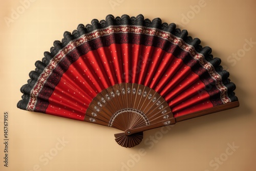 abanico español rojo 