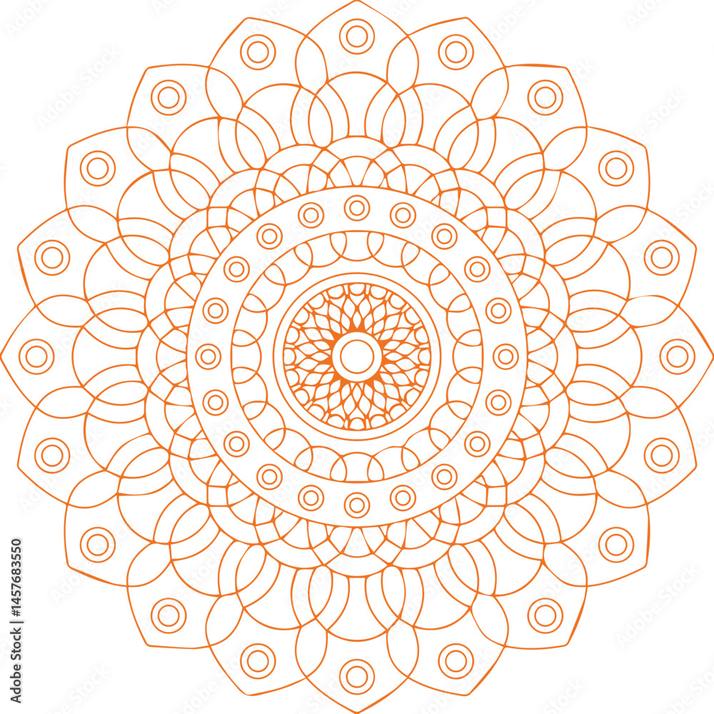 Beautiful flower art and mandala vector design