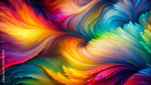 Dynamic Digital Paint Stroke Backgrounds: Abstract Art Texture for Design Projects