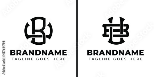 Letters BU and UB Monogram Logo, suitable for business with UB or BU initials
