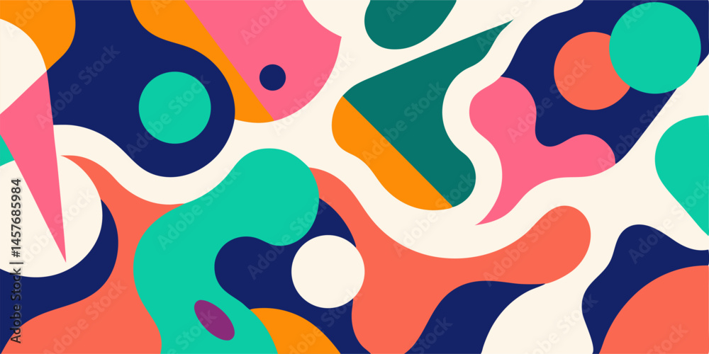 Abstract Colorful Shapes Pattern Background Abstract Colorful Shapes Pattern Background