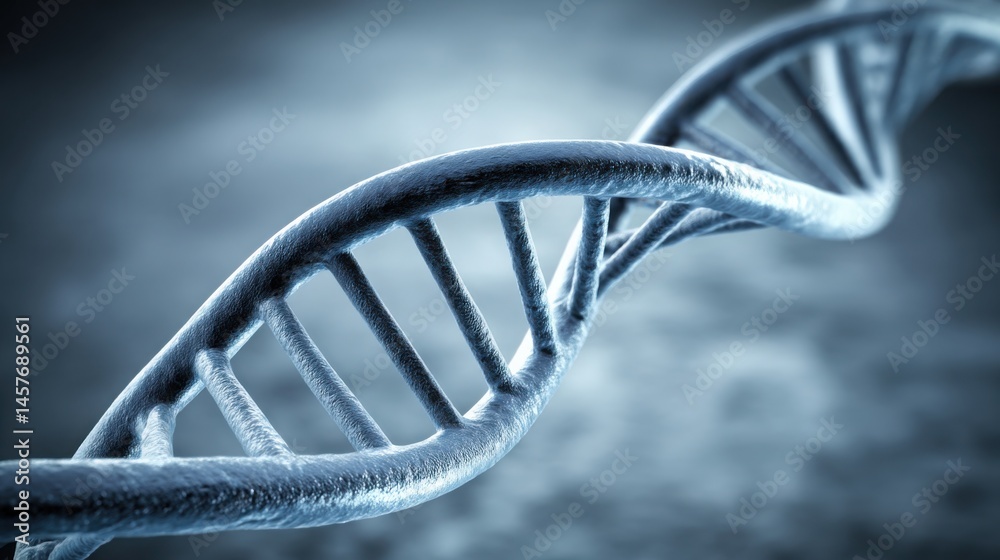 Naklejka premium Detailed illustration of a dna helix structure highlighting genetic data ownership concepts in financial investment strategies
