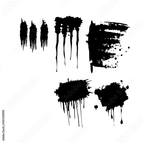 High Contrast Black And White Image With Cloud Like Shapes On Right Side
