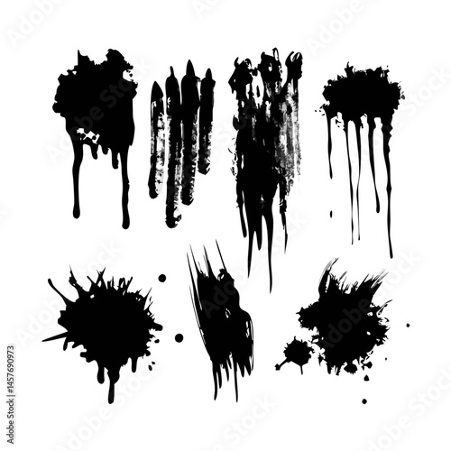 Abstract Monochrome Representation Of Sparse Forest In Foggy Weather Conditions
