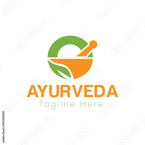 Initial Letter O Ayurveda Eco Logo Design, Pharmacy Concept Vector Template