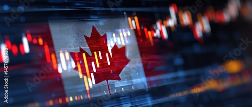 Canadian economy and stock market concept.