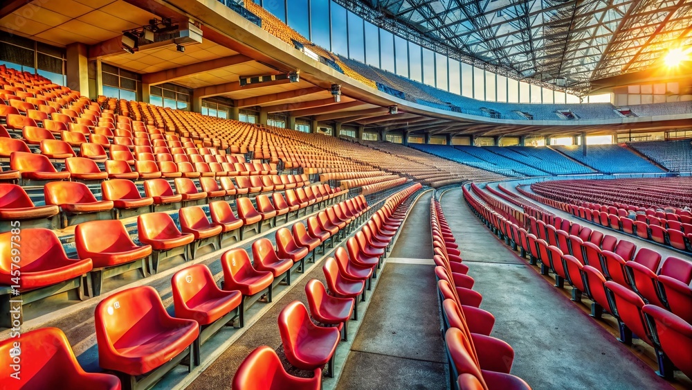 Empty Football Stadium Seats During Quarantine: Surreal Photography Empty Football Stadium Seats During Quarantine: Surreal Photography