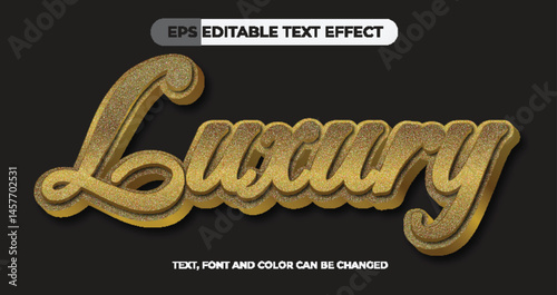 Luxury Gold Text Effect Editable Vector