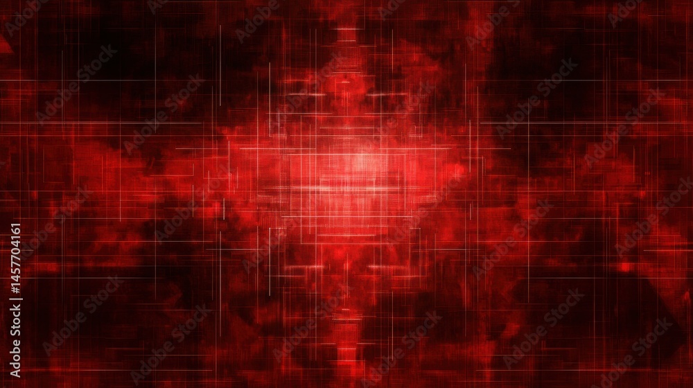 Obraz premium Red abstract background glowing center intersecting lines