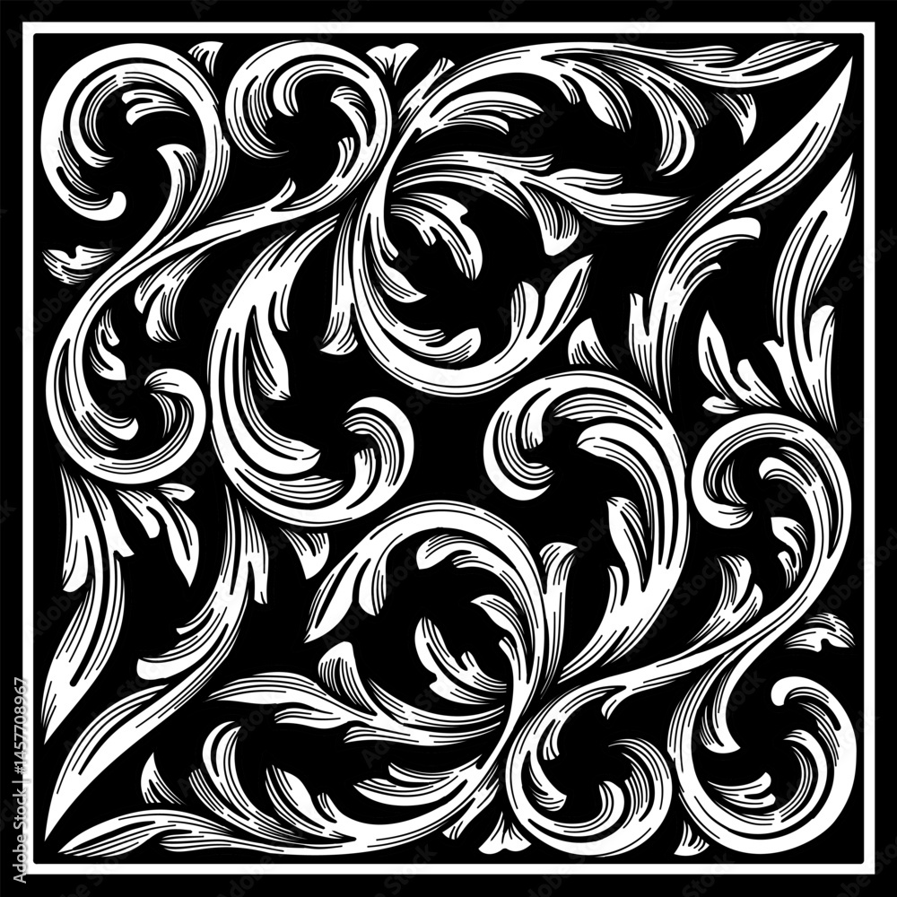 Seamless pattern with scroll ornament, background texture, baroque ornamental pattern background vector illustration. Seamless pattern with scroll ornament, background texture, baroque ornamental pattern background vector illustration.