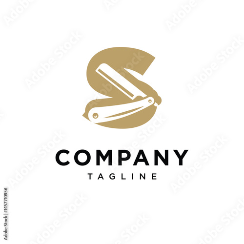 Letter S Razor Logo Icon Vector