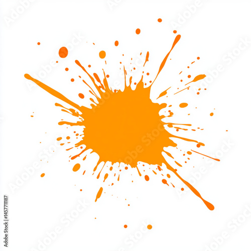 vector illustration of a splash of orange