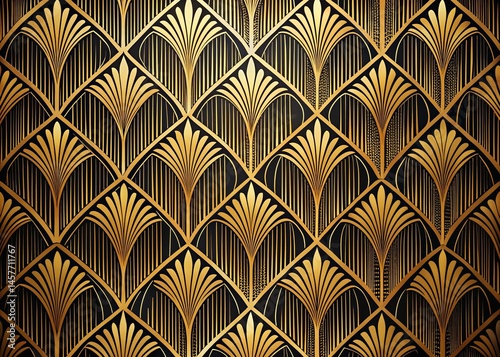 Glamorous Gold Black Art Deco Wallpaper Long Exposure Photography