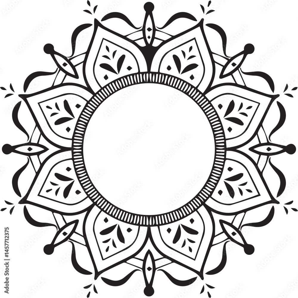 Beautiful flower art and mandala vector design Beautiful flower art and mandala vector design