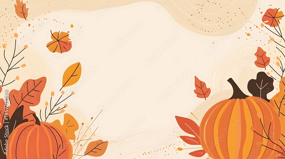 Autumn pumpkins with leaves banner. (6) Autumn pumpkins with leaves banner. (6)