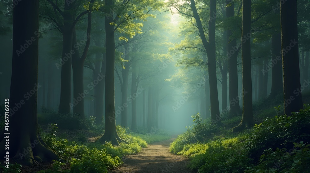 Obraz premium morning in the forest