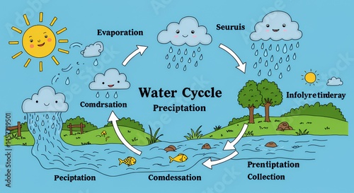 Understanding the Water Cycle: A Colorful Illustrated Guide for Kids