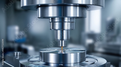 Obraz na płótnie High-tech machinery in a precision manufacturing process. w salonie