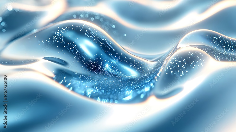 Obraz premium Futuristic soft wave mesh glowing digital texture high resolution background