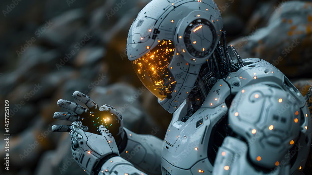 Fototapeta premium old metal robot