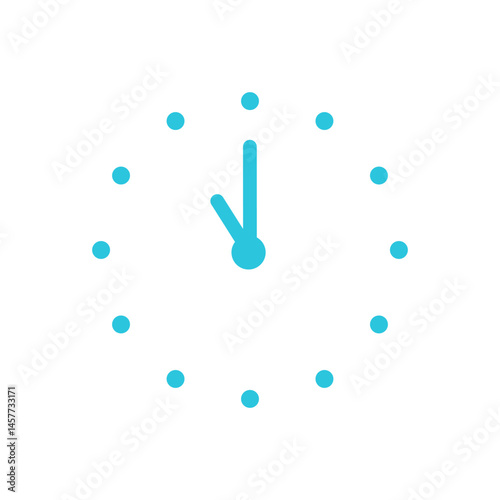 Analog clock icon. Isolated on white. From blue icon set
