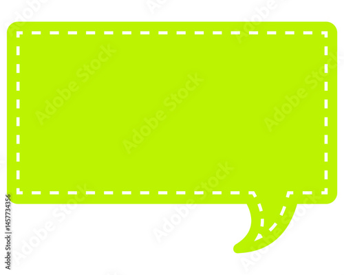 シンプルなカラーの吹き出し　四角形