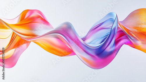 abstract background with colorful twisted shapes 3d render