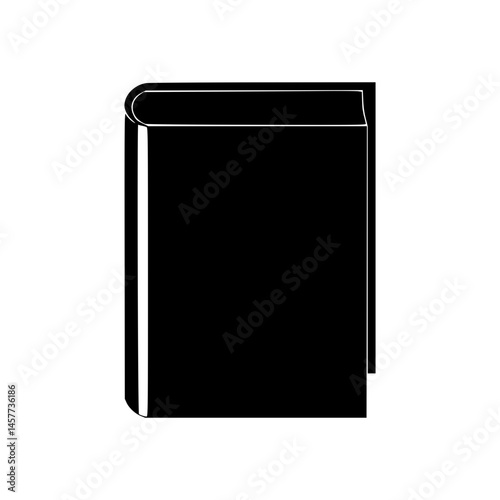 Black Book Icon - Minimalist Silhouette