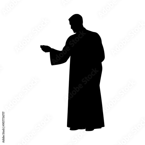 Silhouette Priest - Black Figure