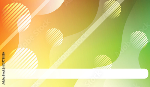 Wavy Background with Lines, Circle. For Cover Page, Landing Page, Banner. Vector Illustration