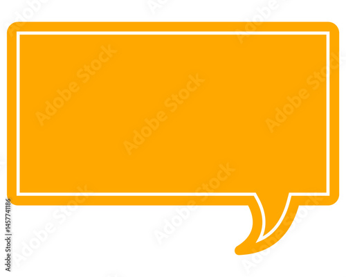 シンプルなカラーの吹き出し　四角形