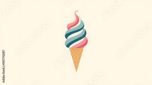 Professional Minimalist Ice Cream Cone Logo Design for Branding and Creative Business Concept