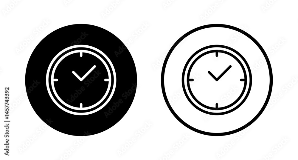 Clock icon logo design. Time sign and symbol. watch icon Clock icon logo design. Time sign and symbol. watch icon