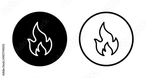 Fire icon logo design. fire sign and symbol