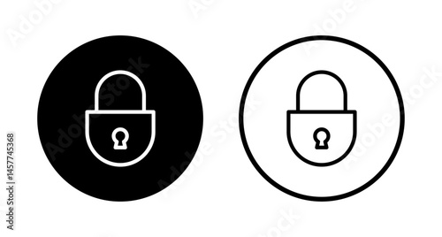 Lock icon logo design. Padlock sign and symbol. Encryption icon. Security symbol