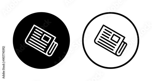 Newspaper icon logo design. news paper sign and symbolign